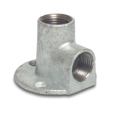 Temperguss, Wand-Halter, 1" i.G. - 1" i.G., 90°