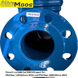 FLANSCH-Schieber NW100 Typ FUC3000 SPEZIAL 25bar
