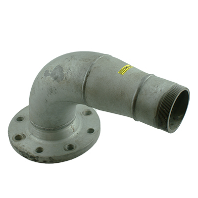 Einlaufrohr Oberteil 90° 3" a.G.