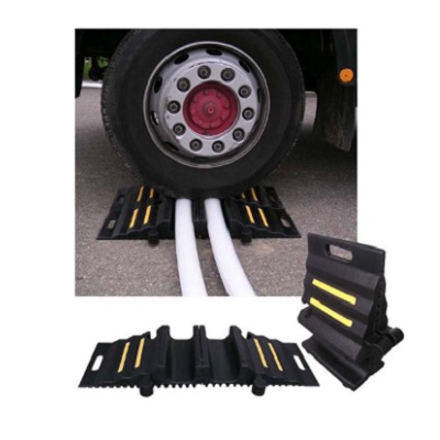 Schlauchbrücke Hartgummi, 2 x Kanal 110, FALTBAR Typ Crocodile