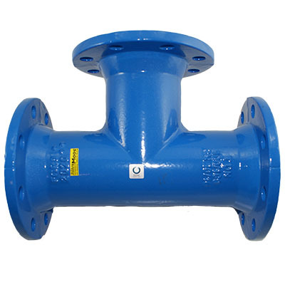 Guss, T-Stück,  2 x Flansch NW 250, LK = 350 mm