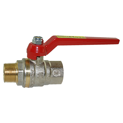 Kugelhahn ROT 1/2" i.G. / a.G. (mit Alugriff)