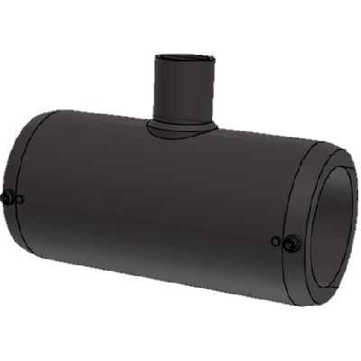 PE, T-Stück 2 x Elektromuffe Ø 75 mm