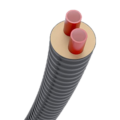 Fernwärme DUO Rohr 2 x Ø 63 x 5.8 mm