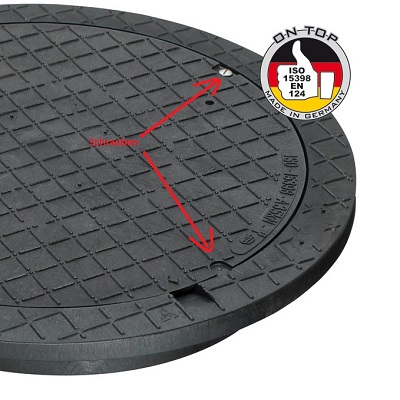 Stabiflex NW600 Kunststoffdeckel Tagwasserdicht verschraubt zu "Rehau" Schachtsystem 