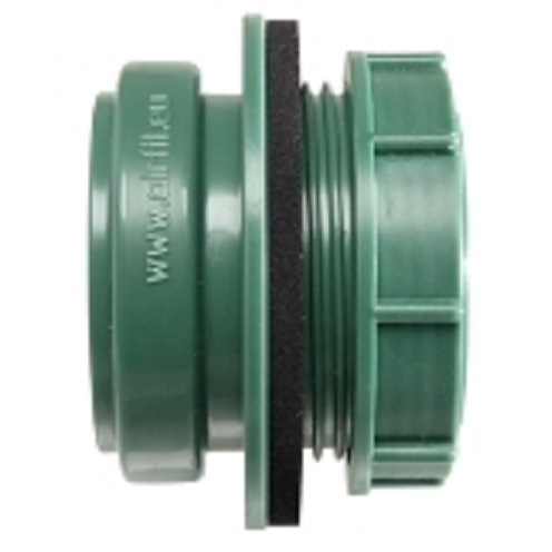Tankverschraubung PP - Steckmuffe 50mm Grün