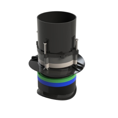 Anschluss Sattel, UA10, zu Wellrohr Ø 988 / 1'158 mm