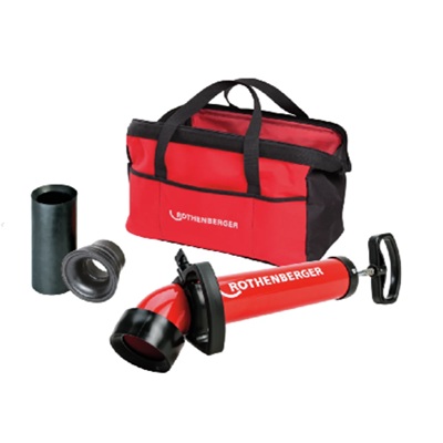 Rothenberger ROPUMP SUPER PLUS Komplett-Set mit wechselbaren Gummi-Adaptern: kurz, lang und breit 