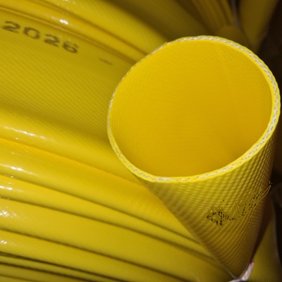 Flachschlauch GELB "55 Jahre Röhre Moos 2026" Ø76 (nur solange Vorrat)