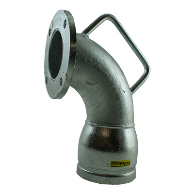 Auslaufbogen, "RöMo" Oberteil mit Flansch rund