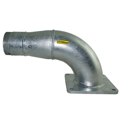 Einlaufrohr Oberteil, 90°, 4" a.G.