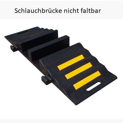 Schlauchbrücke Hartgummi 2 x Kanal 90 x 75