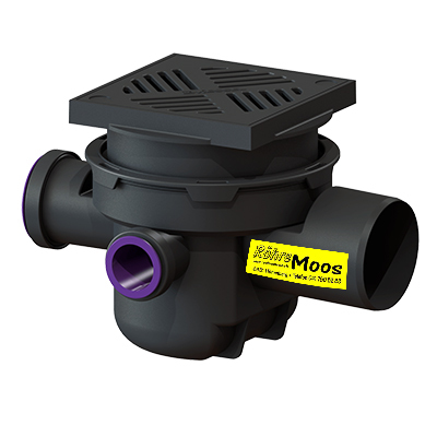 Kessel, Kellerablauf mit 3 Zuläufen KUNSTSTOFFROST