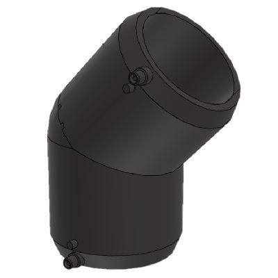 PE, Elektro Schweiss-Winkel, PN16, Ø 32 mm, 45°