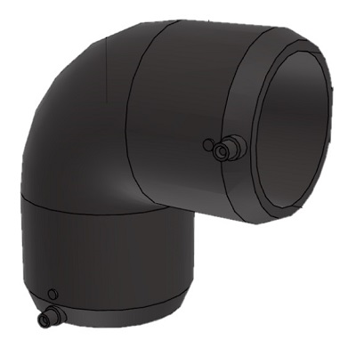 PE, Elektro Schweiss-Winkel, PN16, Ø 160 mm, 90°