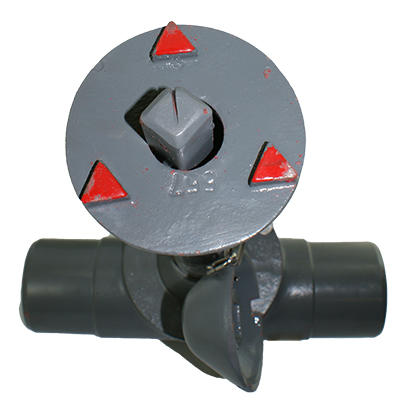 Dreiweghahn "grau" 3 x Spitzende NW 110