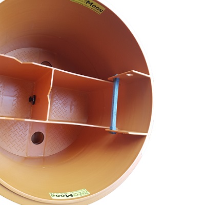 Brunnstube "Budget" NW1000 als SET mit DECKEL mit 3 Kammern und Trockeneinstieg ohne SVGW