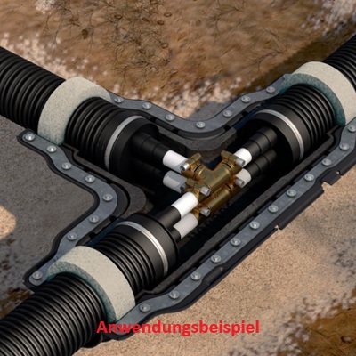 Uponor Ecoflex VIP Thermo Twin Fernwärmerohr 2 x 25 x 2.3mm / 140mm