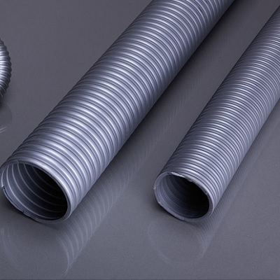 PVC Saugschlauch No144  Ø 102 x 116.4mm SilberGrau