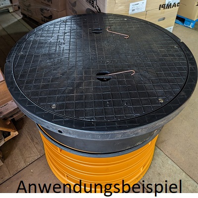 Stabiflex NW800 Kunststoffdeckel Tagwasserdicht verschraubt zu "Rehau" Schachtsystem 