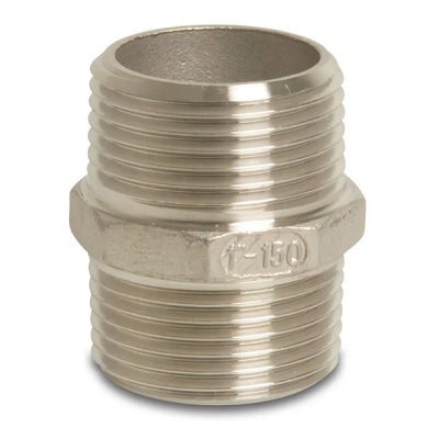 Inox, Doppelnippel /Sechskant, 2" a.G.